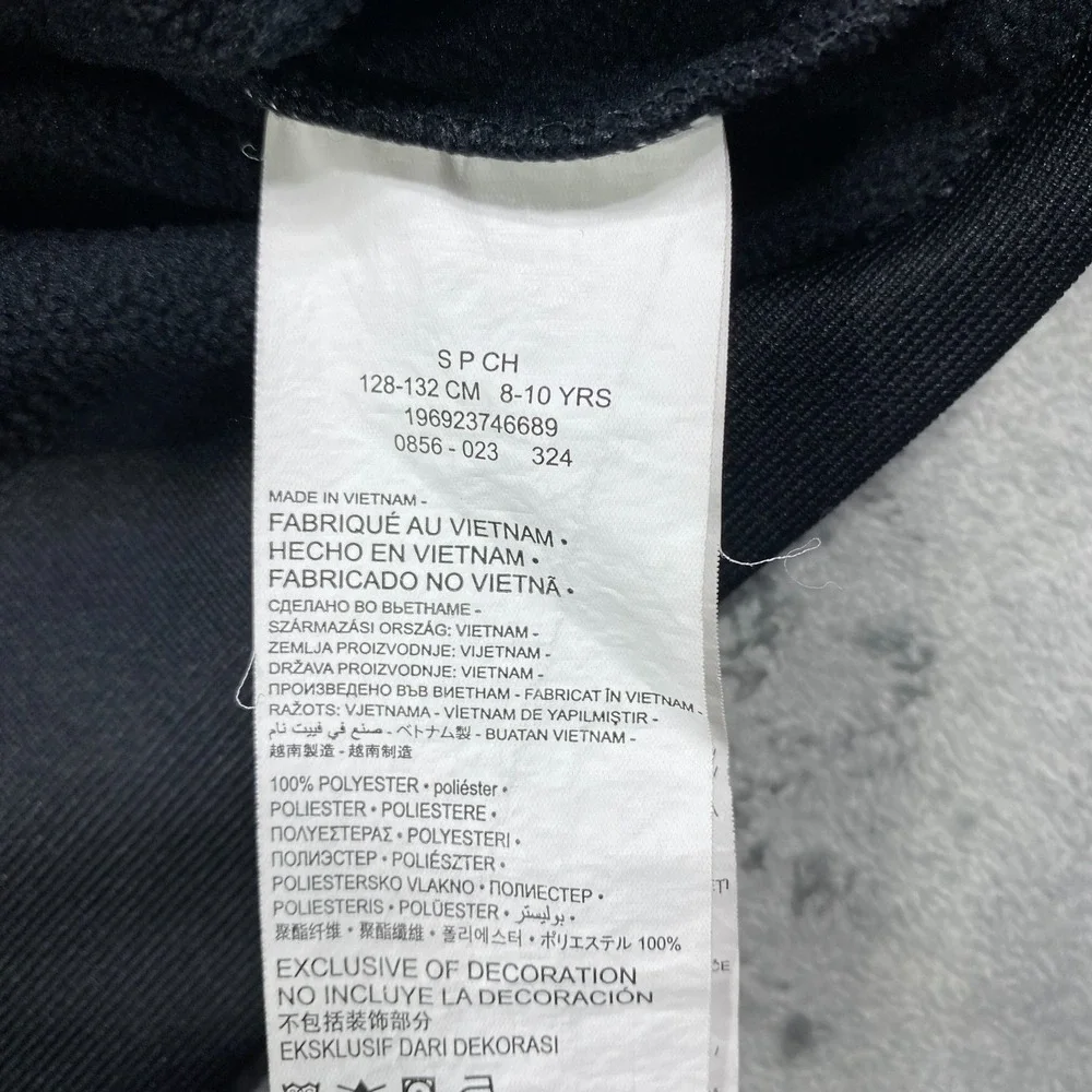 Nike Therma Fit Hoodie Youth Small 8-10 Black Fleece Lined Sweatshirt Full Zip